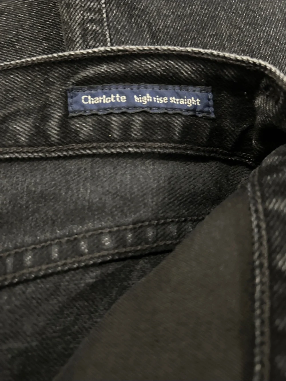 Citizens of Humanity Charlotte High Rise Straight Sz 28 Black Distressed Denim - Picture 3 of 13